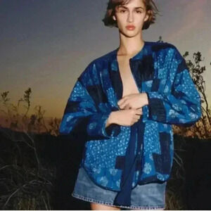 Zara Blue Patchwork Jacket